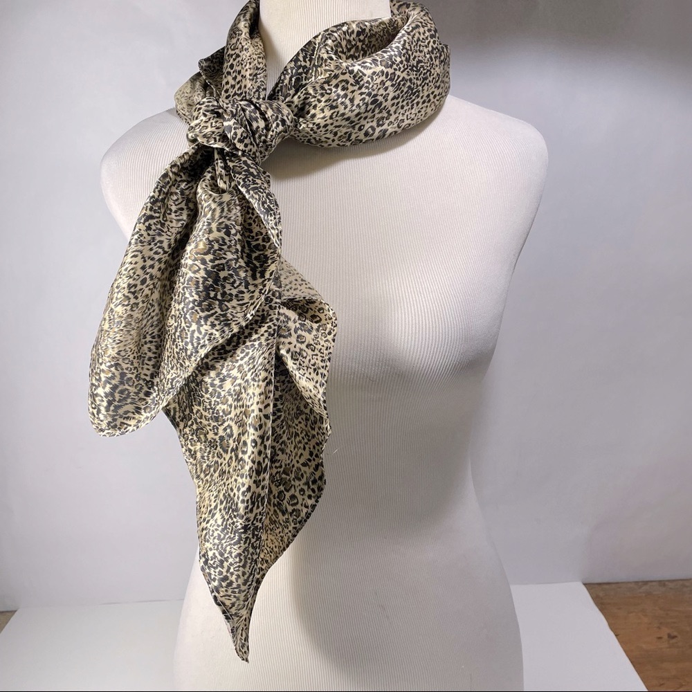 Animal Print Silk Scarf